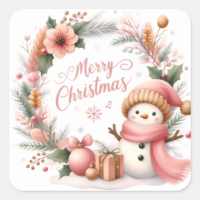 Christmas Square Sticker (Front)
