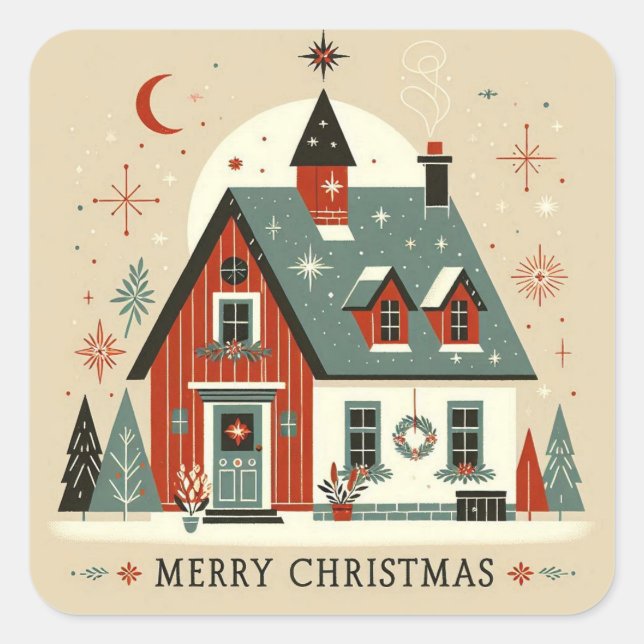 Christmas Square Stickers (Front)