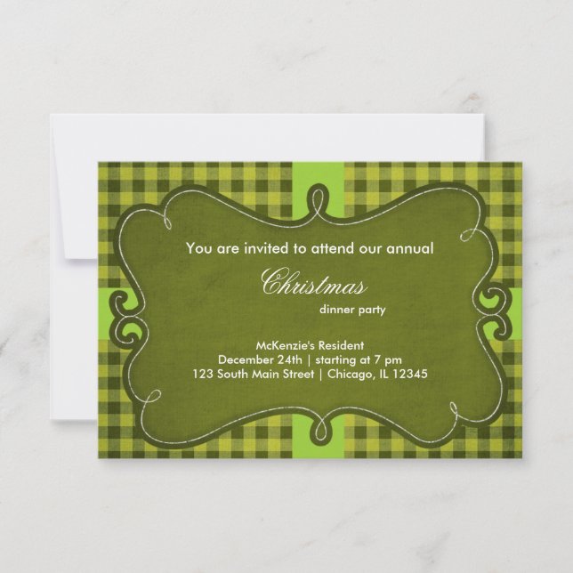 Christmas Squares Invitation (Front)