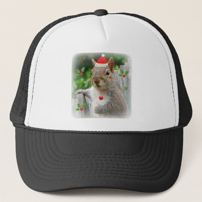 Christmas Squirrel 2010 Trucker Hat (Front)