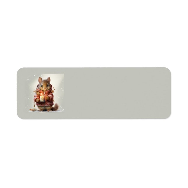 Christmas Squirrel Address Labels (Front)