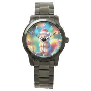 Christmas Squirrel As Santa Claus-56765 Watch