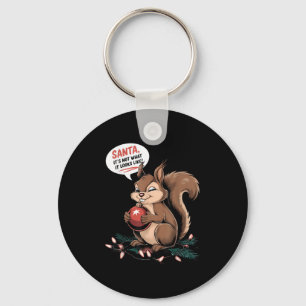 Christmas Squirrel Lights Mpy Squirrel Xmas Orname Keychain