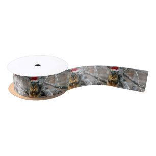 Christmas Squirrel Satin Ribbon