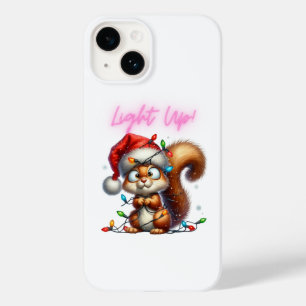Christmas Squirrel with Festive Lights Card Case-Mate iPhone 14 Case