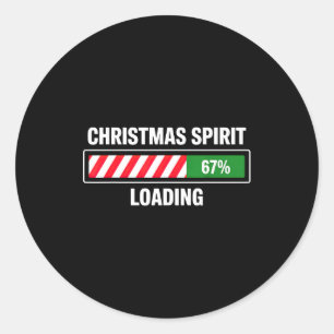 Christmas Srit Loading 67 Classic Round Sticker