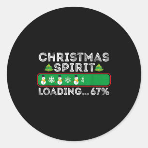 Christmas Srit Loading 67 Six Seven Meme Funny Sno Classic Round Sticker