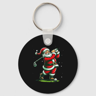 Christmas Srts, Santa Plays Golf Xmas Women Men &a Keychain