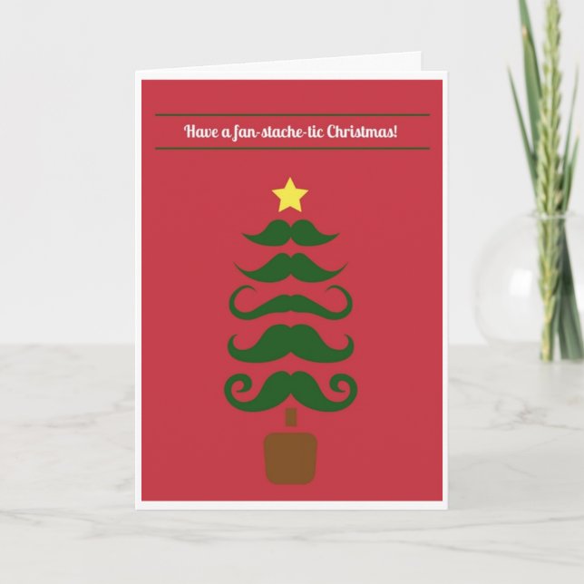 Christmas - Stache Holiday Card (Front)