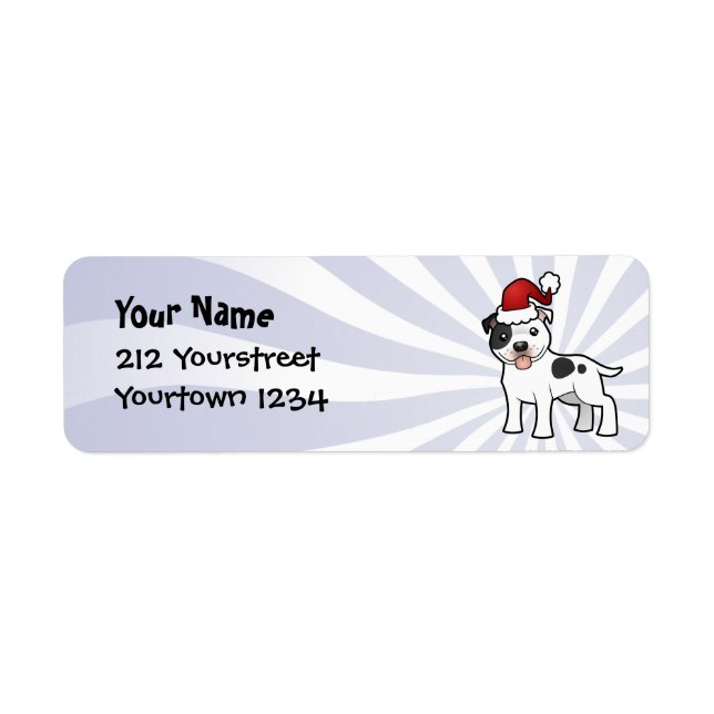 Christmas Staffordshire Bull Terrier (Front)