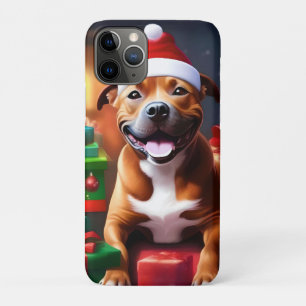 Christmas Staffordshire Bull Terrier, iPhone 11 Pro Case