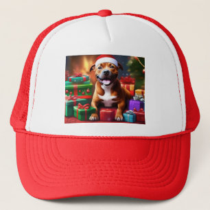Christmas Staffordshire Bull Terrier,  Trucker Hat