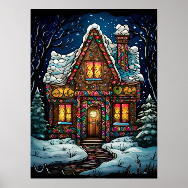 Christmas Stained Glass Poster (Front)