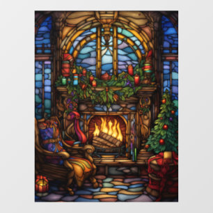 Christmas Stained Glass Window Cling