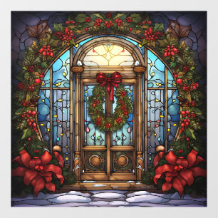 Christmas Stained Glass Window Cling