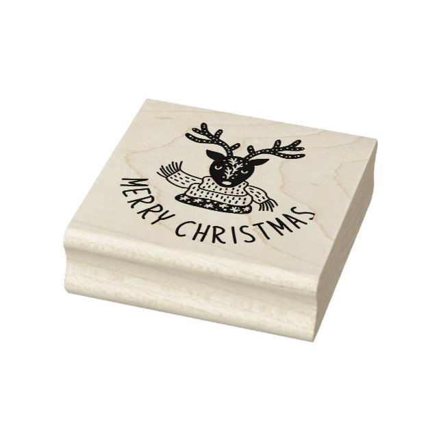 CHRISTMAS stamp - Christmas REINDEER Stamp (Stamp)