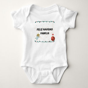 CHRISTMAS-STAMPED MAMELUCO BABY BODYSUIT