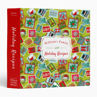 Christmas Stamps l Christmas Pattern Recipe Binder