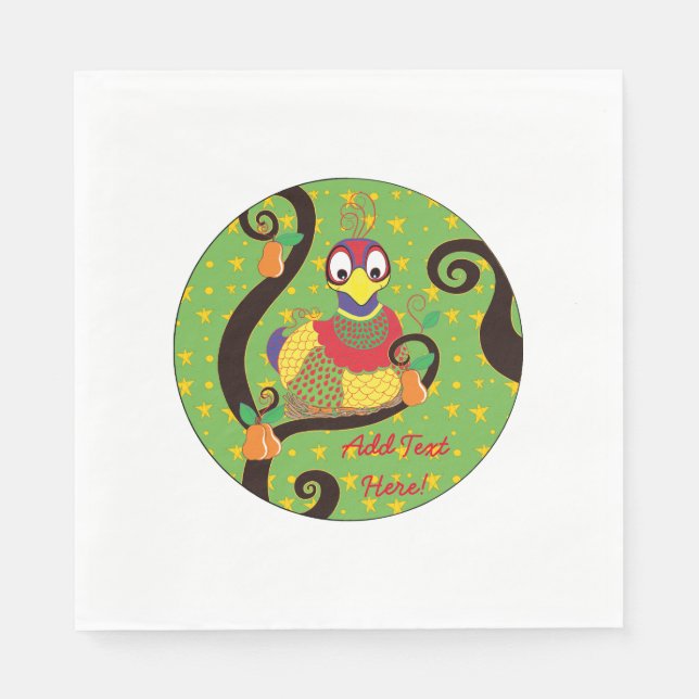 Christmas Standard Napkin. Personalize Napkin (Front)