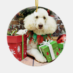 Christmas - Standard Poodle - Lucy Ceramic Ornament
