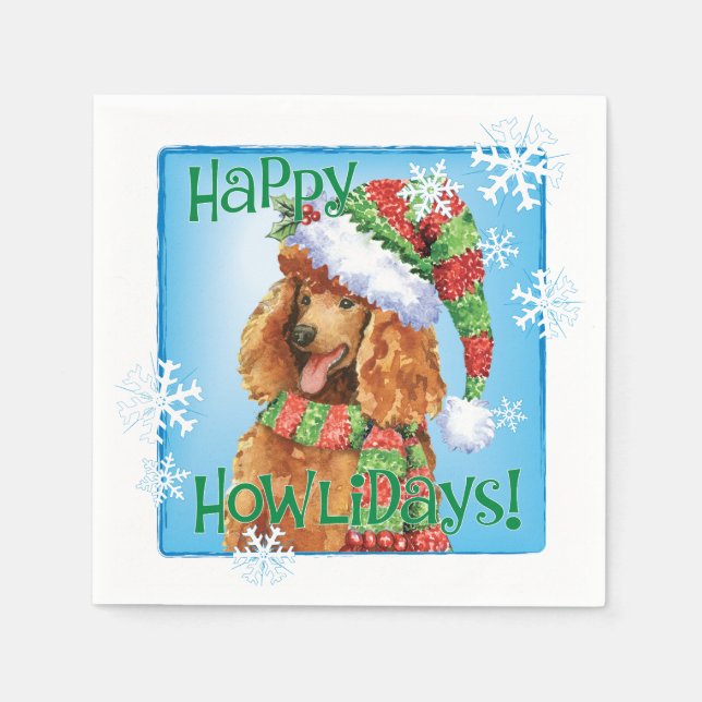Christmas Standard Poodle Napkin (Front)