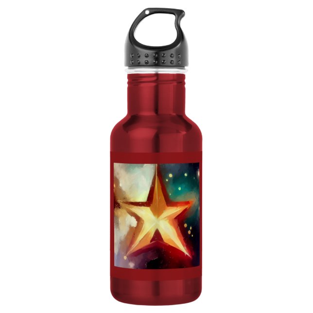 Christmas Star 3 532 Ml Water Bottle (Front)