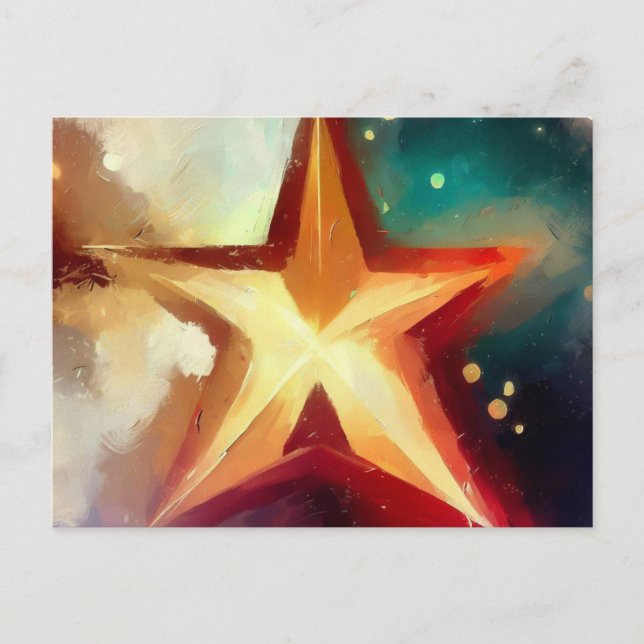 Christmas Star 3 Holiday Postcard (Front)