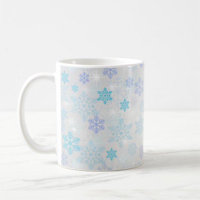 Christmas star background backdrop coffee mug (Left)