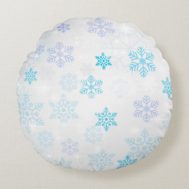 Christmas star background backdrop round pillow (Front)