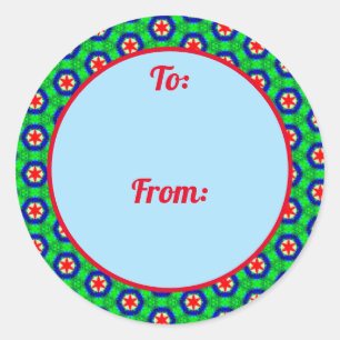 Christmas Star Border Gifts Sticker