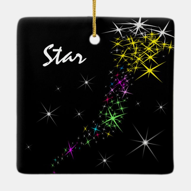 Christmas Star Ceramic Ornament (Back)