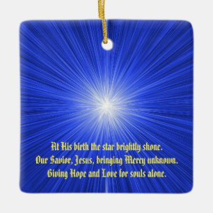 Christmas Star Ceramic Ornament