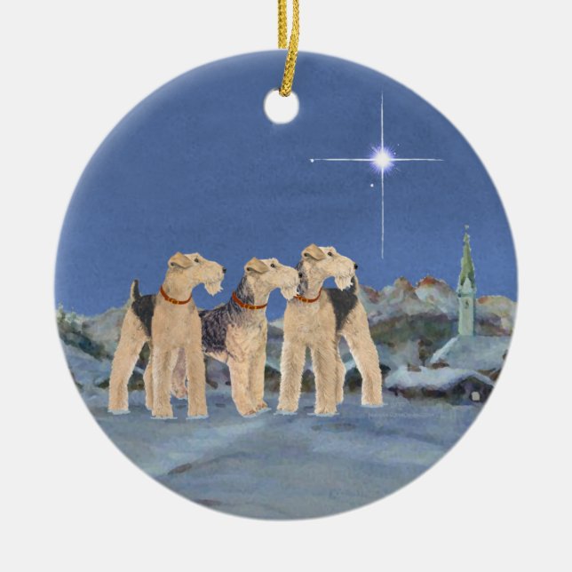 Christmas Star Ceramic Ornament (Front)