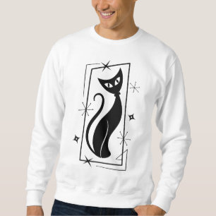 Christmas Star Cool Cat MidCentury Modern Atomic  Sweatshirt