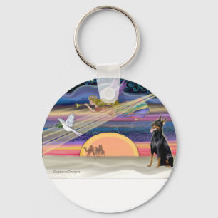 Christmas Star - Doberman 1 - Keychain