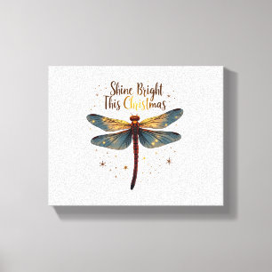 Christmas Star Dragonfly Canvas Print