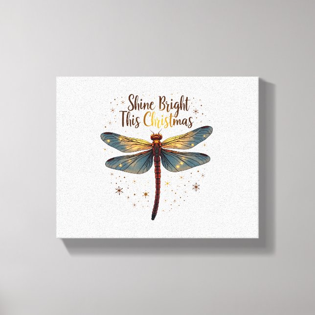 Christmas Star Dragonfly Canvas Print (Front)