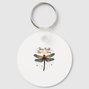 Christmas Star Dragonfly Keychain