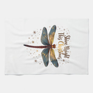 Christmas Star Dragonfly Kitchen Towel