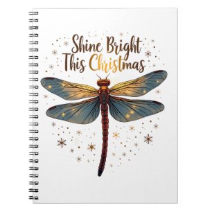 Christmas Star Dragonfly Notebook