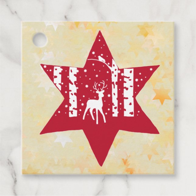 Christmas star favour tags (Front)