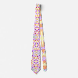 Christmas Star Festive Purple Golden Yellow Tie