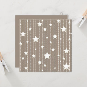 Christmas star garland, beige seasonal design