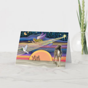 Christmas Star - Italian Greyhound 1 Holiday Card