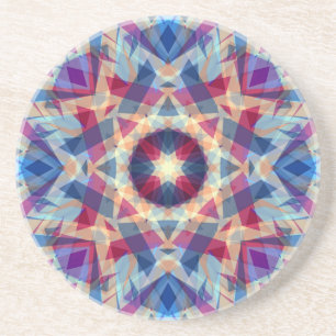 Christmas Star Jolly Blue Fun Purple Bright Red Coaster
