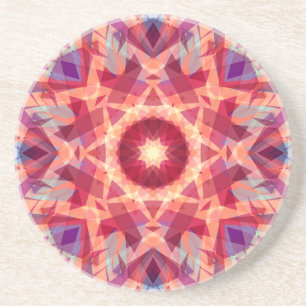 Christmas Star Jolly Red Fun Purple Bright Yellow Coaster