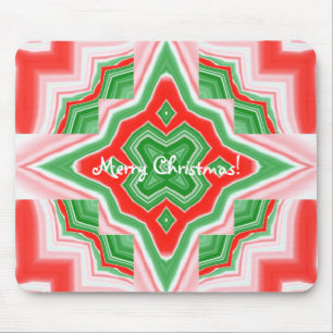 Christmas Star Kaleidoscope Mouse Pad