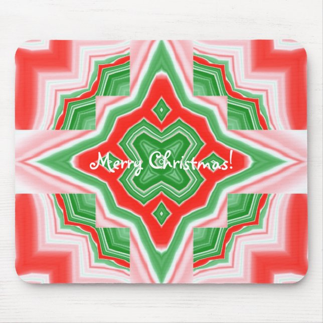 Christmas Star Kaleidoscope Mouse Pad (Front)