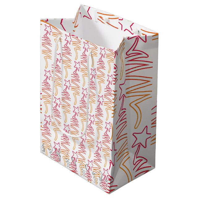 Christmas Star  Medium Gift Bag (Front Angled)