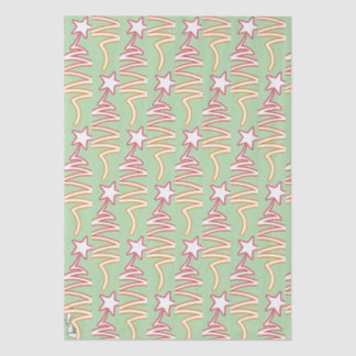 Christmas Star Pale Green Tissue Paper